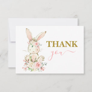 Carte De Correspondance Bunny Baby shower merci Note Card