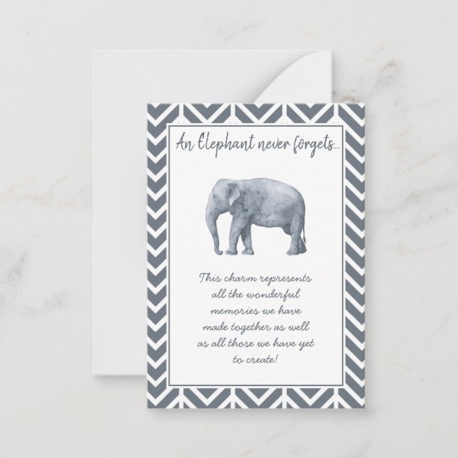 Carte De Correspondance Cadeau d'amitié éléphant - Gardien spécial ami (Devant)