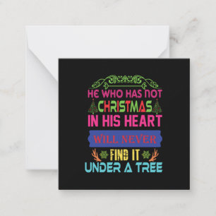 Carte De Correspondance Cadeau de Noël pour celui qui n'a pas Noël