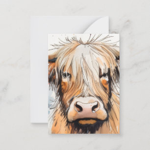 Carte De Correspondance Cadeau de vache, vache des Highlands