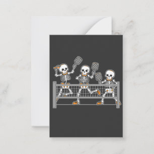 Carte De Correspondance Cadeau drôle et effrayant de trois squelettes joua