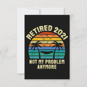 Carte De Correspondance Cadeaux de retraite Vintage Retraité 2021
