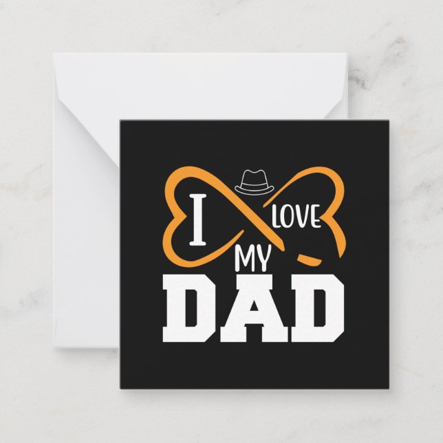 Carte De Correspondance Cadeaux Papa | J'aime mon papa (Devant)