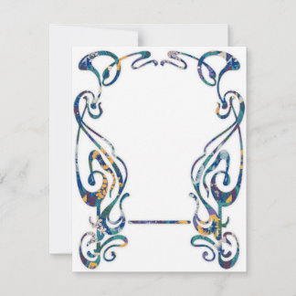 Carte De Correspondance Cadre Art nouveau floral