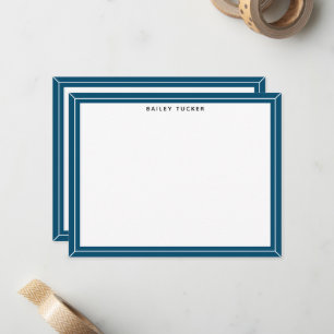 Carte De Correspondance Cadre bleu simple Personnalisé Personnalisé Profes