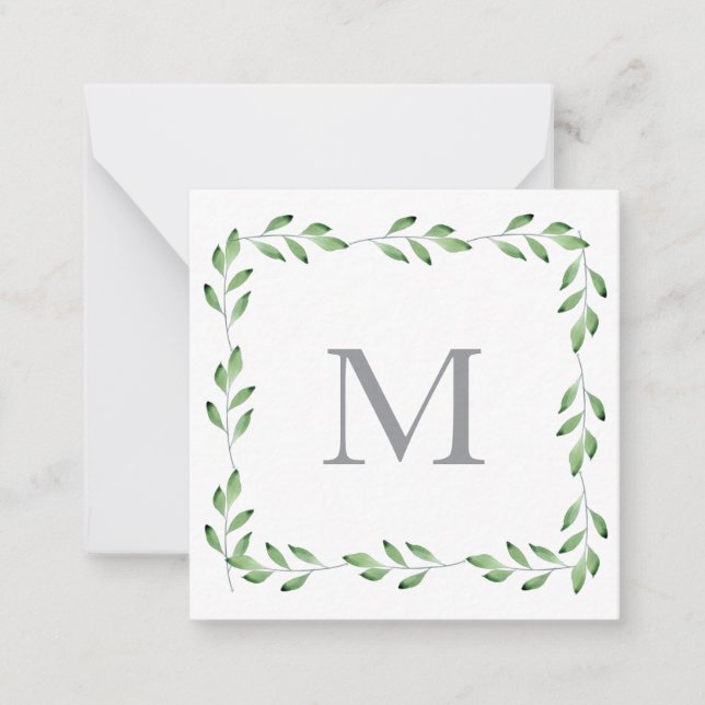 Carte De Correspondance Cadre Feuille écocouleur (Devant)