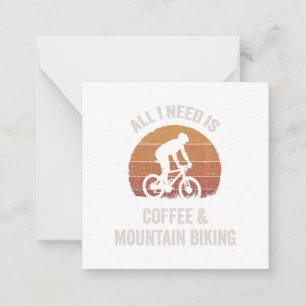 Carte De Correspondance Café et VTT Vélo Vintage descente