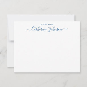 Carte De Correspondance Calligraphie De Script Moderne Une Note De Marine