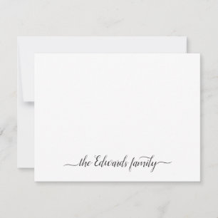 Carte De Correspondance Calligraphie moderne Elégant Nom de famille Chic R