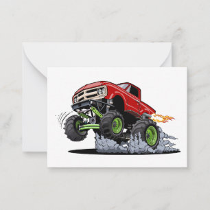 Carte De Correspondance Camion monstre de dessin animé