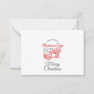 Carte De Correspondance Camion rouge de Noël par Sommer Hamilton