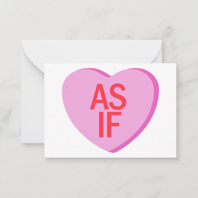 Carte De Correspondance Candy Heart - COMME SI (Devant)