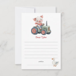 Carte De Correspondance Capsule de temps d'anniversaire de tracteur de coc