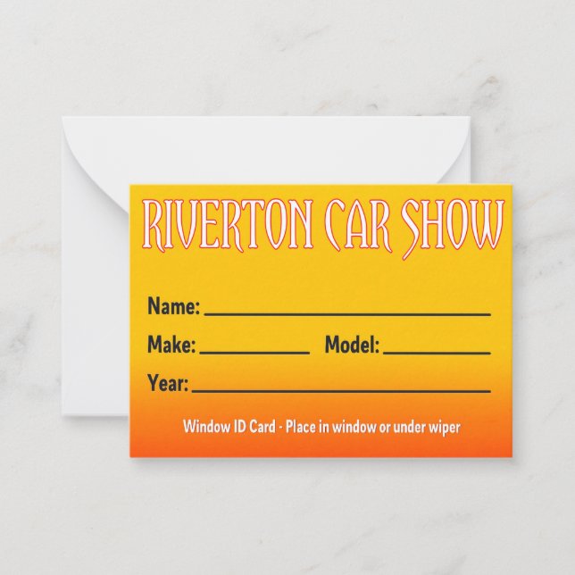 Carte De Correspondance Car show (Devant)