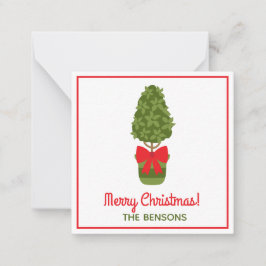 Carte De Correspondance Cartes-Cadeaux de Noël Topiary
