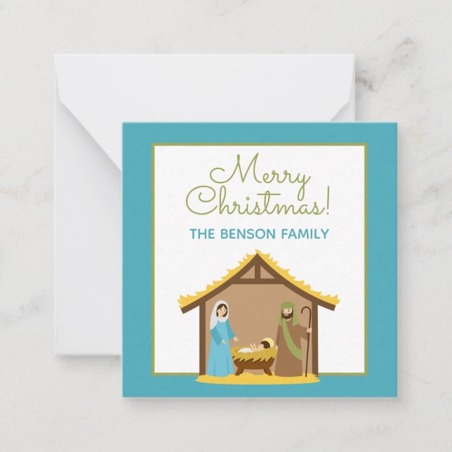 Carte De Correspondance Cartes-Cadeaux Noël Nativité (Devant)