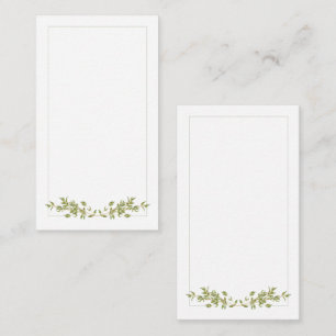 Carte De Correspondance CARTON PLAT 3,5x2 THYM / VERTICAL