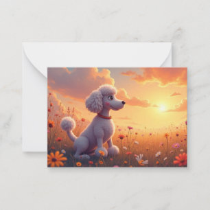 Carte De Correspondance Cartoon Poodon Note Card
