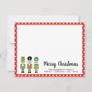 Carte De Correspondance Casse-noisette personnalisé Joyeux Noël Étoiles Ro