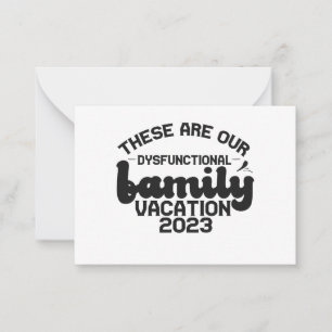 Carte De Correspondance Ce Sont Nos Vacances Familiales Dysfonctionnelles 