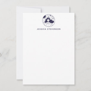 Carte De Correspondance Celestial Intergalactique fille spatiale personnal