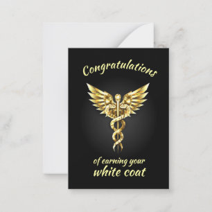 Carte De Correspondance Cérémonie du manteau blanc Gold Médicale