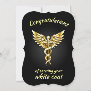 Carte De Correspondance Cérémonie du manteau blanc Gold Médicale