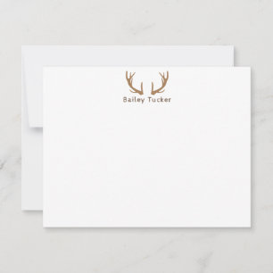 Carte De Correspondance Cerfs Bois Chasse Extérieur Chasseur Personnalisé