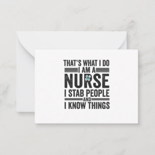 Carte De Correspondance C'est ce que je fais Je suis une infirmière Je Sta