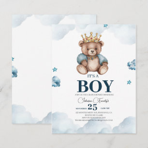 Carte De Correspondance C'EST LE Baby shower D'Ours GARÇON