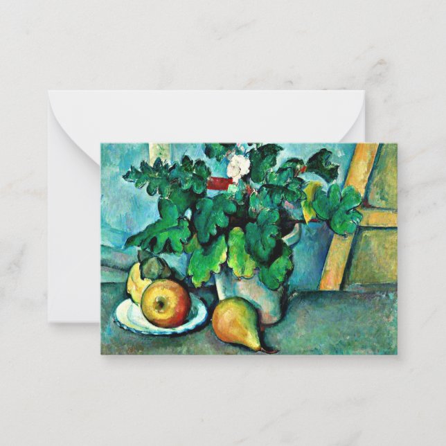 Carte De Correspondance Cezanne - Pot de primeurs et fruits (Devant)