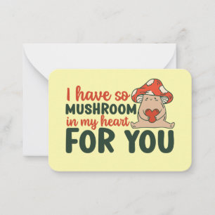Carte De Correspondance Champignons Dans Mon Coeur Amusant Pun Cute Valent
