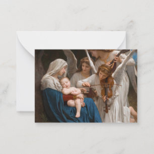 Carte De Correspondance Chanson des anges de William-Adolphe Bouguereau
