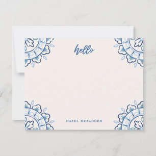 Carte De Correspondance Chantilly Boho Mandala Papeterie - Cobalt