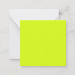 Carte De Correspondance  Chartreuse Jaune (couleur unie) 