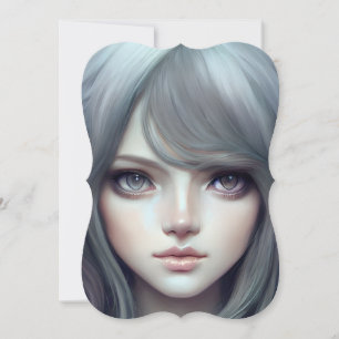 Carte De Correspondance Chat Tabby très détaillé avec voyage long en cheve