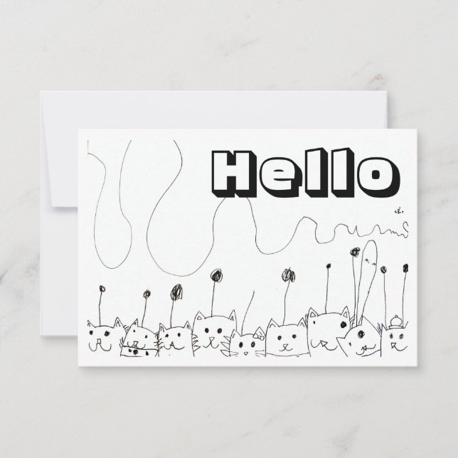 Carte De Correspondance Chats Aliens (Devant)