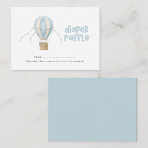 Carte De Correspondance Chaud ballon bleu baby shower tombole