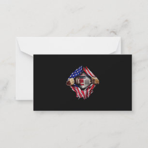 Carte De Correspondance Chauffeur de camion américain Drapeau Camion