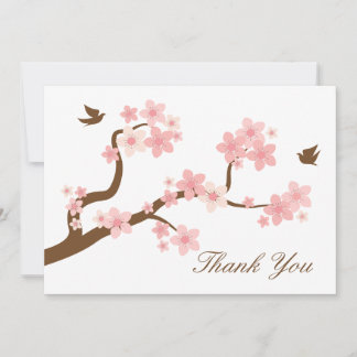 Carte De Correspondance Cherry Blossoms Merci Note