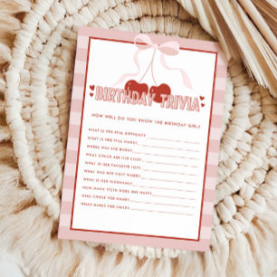 Carte De Correspondance Cherry First Coquette Girls 1st Birthday Trivia