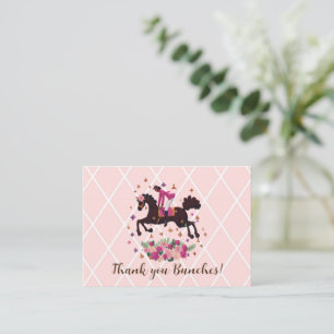 Carte De Correspondance Cheval fille équestre rose
