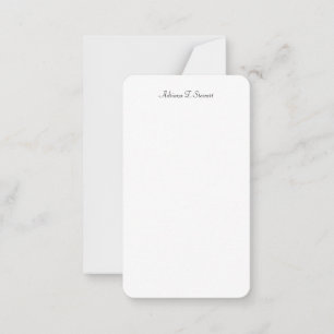 Carte De Correspondance Chic Calligraphie Professionnel Élégant Simple