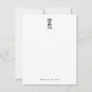 Carte De Correspondance Chic Français Bulldog Frenchie Love Crown