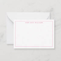 Chic Hot Rose Professionnel Simple Bordure mince