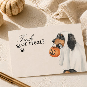 Carte De Correspondance Chien teckel Halloween « Trick or Treat »