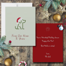 Chien vert avec Santa Hat Holiday