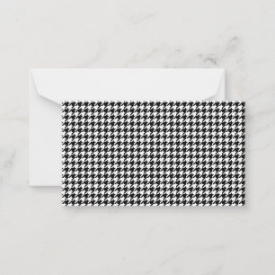Carte De Correspondance Chiffres Abstraits du Tissu blanc noir