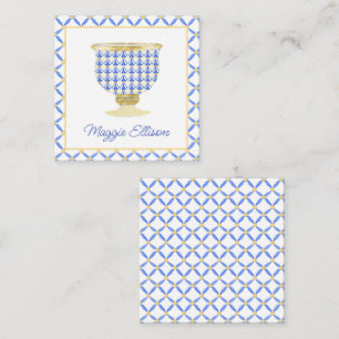 Carte De Correspondance Chinoiserie Aquarelle Chic Vase Enceinte Cadeau