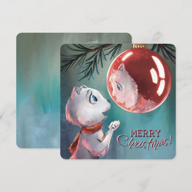Carte De Correspondance Christmas card - reflection - by Monika Marzec (Devant / Derrière)